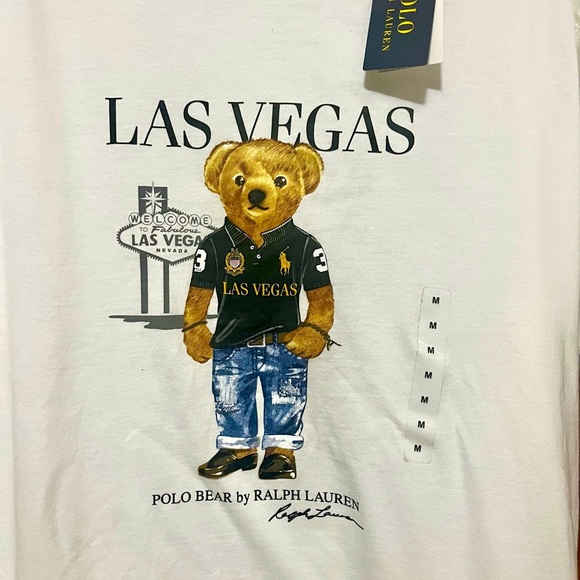 NWT Ralph Lauren White Graphic Tee - Medium - Picture 1 of 6